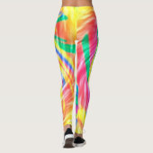 Lebhafte psychedelische Gefärbte Krawatte Leggings (Rückseite)