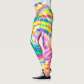 Lebhafte psychedelische Gefärbte Krawatte Leggings (Links)
