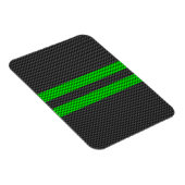 Lebhafte Racing Stripes für grüne Kohlenstofffaser Magnet (Rechte Seite)