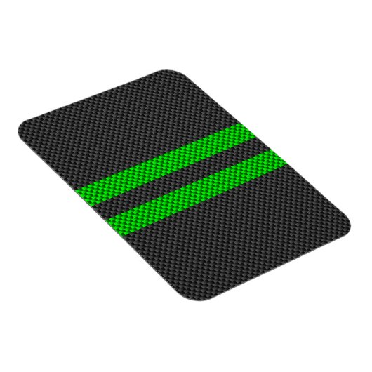 Lebhafte Racing Stripes für grüne Kohlenstofffaser Magnet (Rechte Seite)