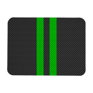 Lebhafte Racing Stripes für grüne Kohlenstofffaser Magnet