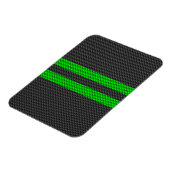 Lebhafte Racing Stripes für grüne Kohlenstofffaser Magnet (Linke Seite)