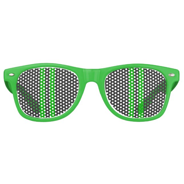 Lebhafte Racing Stripes für grüne Kohlenstofffaser Sonnenbrille (Vorderseite)