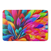 Lebhafte Rainbow-Blume Abstrakt Badematte (Vorderseite)