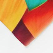 Lebhafte Rainbow-Blume Abstrakt Fleecedecke (Ecke)