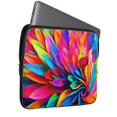 Lebhafte Rainbow-Blume Abstrakt Laptopschutzhülle (Vorne Rechts)