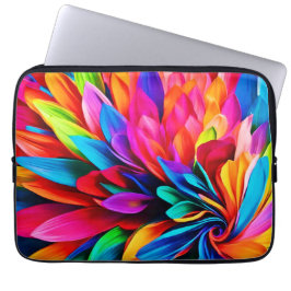Lebhafte Rainbow-Blume Abstrakt Laptopschutzhülle
