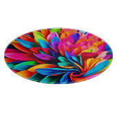 Lebhafte Rainbow-Blume Abstrakt Schneidebrett (Ecke)