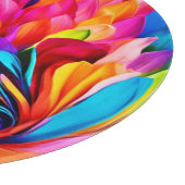 Lebhafte Rainbow-Blume Abstrakt Schneidebrett (Ecke)