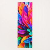 Lebhafte Rainbow-Blume Abstrakt Yogamatte (Rückseite)