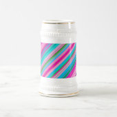 Lebhafte Rainbow-Farben Streifen Muster-21056 Bierglas (Mittel)