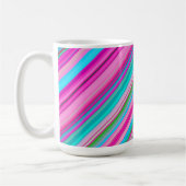 Lebhafte Rainbow-Farben Streifen Muster-21056 Kaffeetasse (Links)