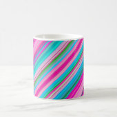 Lebhafte Rainbow-Farben Streifen Muster-21056 Kaffeetasse (Mittel)