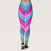 Lebhafte Rainbow-Farben Streifen Muster-21056 Leggings (Rückseite)