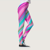 Lebhafte Rainbow-Farben Streifen Muster-21056 Leggings (Rechts)