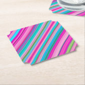 Lebhafte Rainbow-Farben Streifen Muster-21056 Untersetzer (angewinkelt)