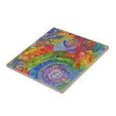 Lebhafte Rainbow-farbene Mosaikkunst Fliese (Seite)