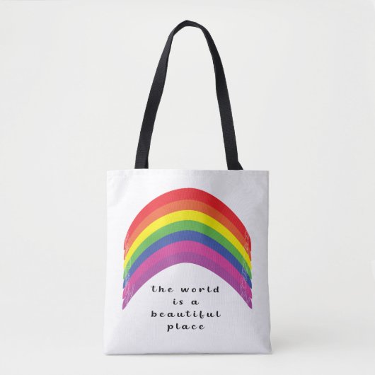 Lebhafte Rainbow Tote Bag Tasche (Vorderseite)