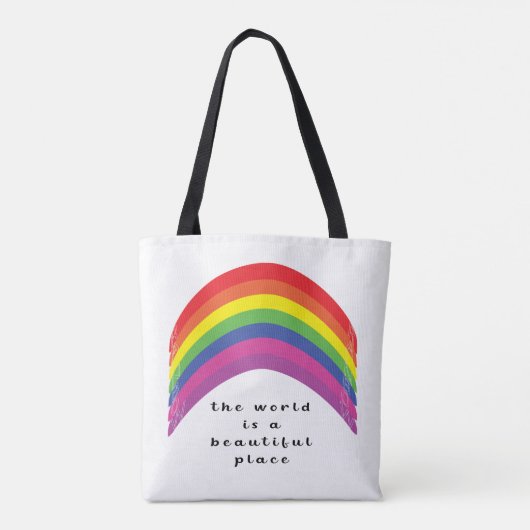Lebhafte Rainbow Tote Bag Tasche (Rückseite)