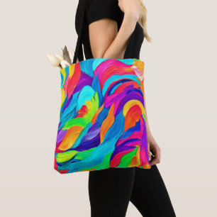 Lebhafte Rainbow-Wirbel Abstrakt Art Tasche