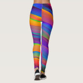 Lebhafte Rainbow-Wirbel Leggings (Rückseite)