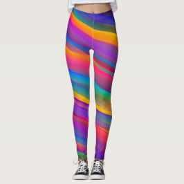 Lebhafte Rainbow-Wirbel Leggings
