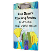Lebhafte Rays Custom Cleaning Service Business Klemmbrett (Links)