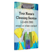 Lebhafte Rays Custom Cleaning Service Business Klemmbrett (Rechts)
