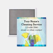 Lebhafte Rays Custom Cleaning Service Business Magnet (Vorderseite/Rückseite)