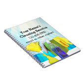 Lebhafte Rays Custom Cleaning Service Business Notizblock (Rechte Seite)