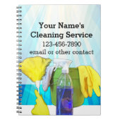 Lebhafte Rays Custom Cleaning Service Business Notizblock (Vorderseite)