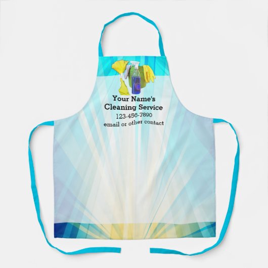 Lebhafte Rays Custom Cleaning Service Business Schürze (Vorderseite)
