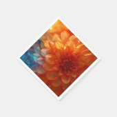 Lebhafte Red Dahlia Blume Paper Napkin Serviette (Ecke)