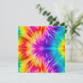 Lebhafte Regenbogen-gefärbte Krawatte Karte (Stehend Vorderseite)