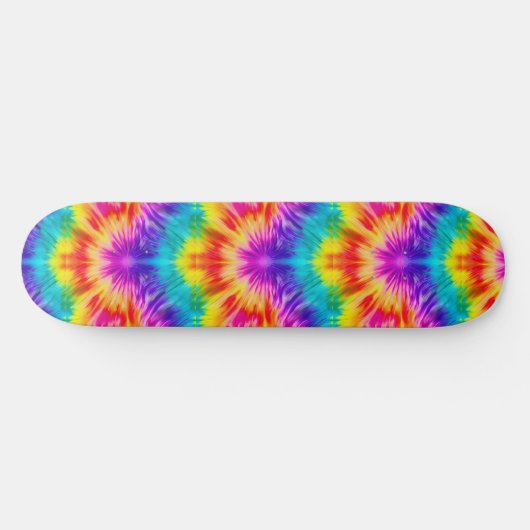Lebhafte Regenbogen-gefärbte Krawatte Skateboard (Horizontal)