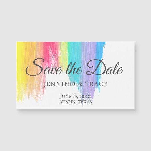 Lebhafte Regenbogenfarbe Zeitschrift speichern Magnetkarte (Vorderseite)