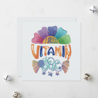Lebhafte Regenbogenhandschrift: Ich brauche Vitami