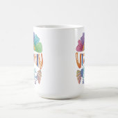 Lebhafte Regenbogenhandschrift: Ich brauche Vitami Kaffeetasse (Mittel)