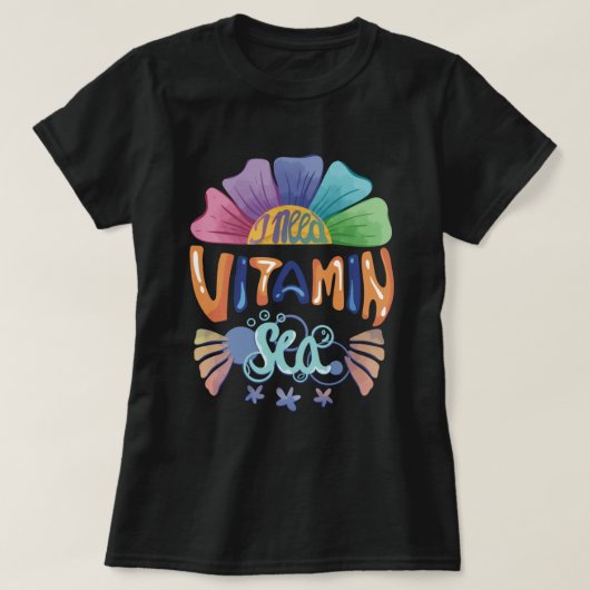 Lebhafte Regenbogenhandschrift: Ich brauche Vitami T-Shirt (Design vorne)