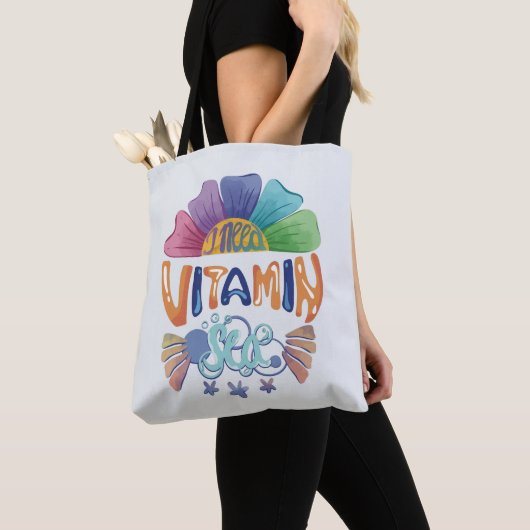 Lebhafte Regenbogenhandschrift: Ich brauche Vitami Tasche (Von Nahem)