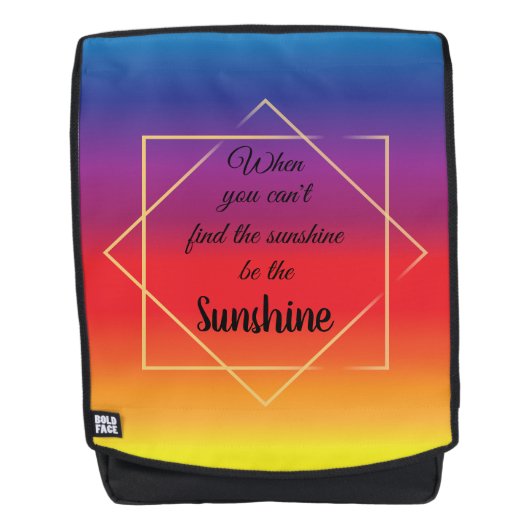 lebhafte, reiche Sonnenuntergangsfarben mit schöne Rucksack (Vorderseite)