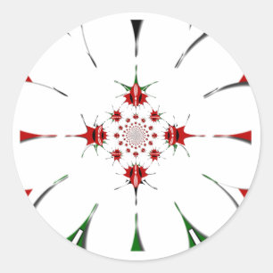 Lebhafte Republik Kenia Schild Flagge Kaleidoskop Runder Aufkleber