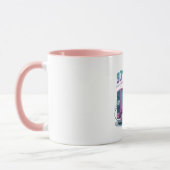 Lebhafte Retro 90er Cat Hacker Tasse (Links)