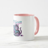 Lebhafte Retro 90er Cat Hacker Tasse (VorderseiteRechts)