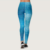 Lebhafte Retro Blueprint Leggings (Rückseite)