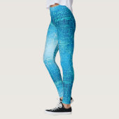 Lebhafte Retro Blueprint Leggings (Links)