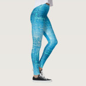 Lebhafte Retro Blueprint Leggings (Rechts)