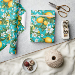 Lebhafte Retro Citrus Medley Weihnachten Geschenkpapier