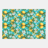 Lebhafte Retro Citrus Medley Weihnachten Geschenkpapier Set (Vorderseite 3)