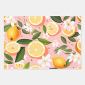 Lebhafte Retro Citrus Medley Weihnachten Geschenkpapier Set (Vorderseite)